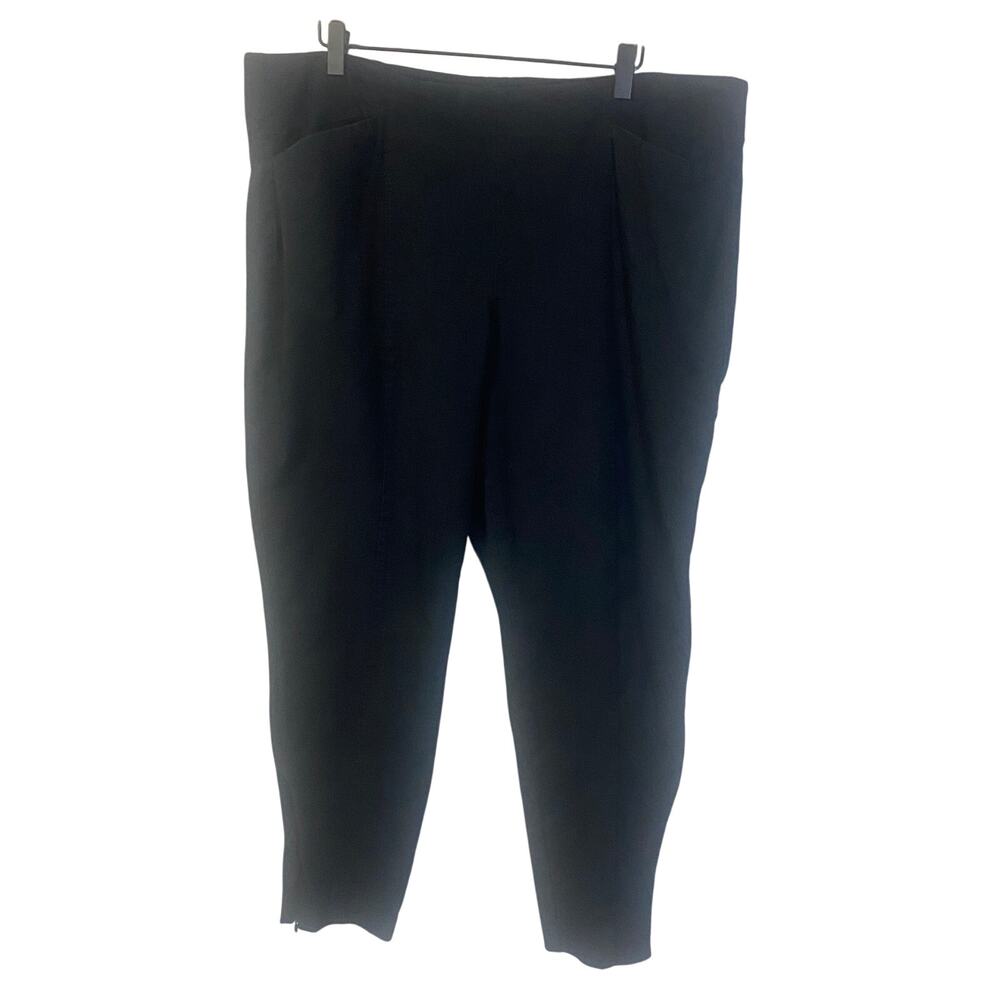 Old Navy Pull On Pixie Skinny Pant Black Jack Ankle Zipper Sz 2X